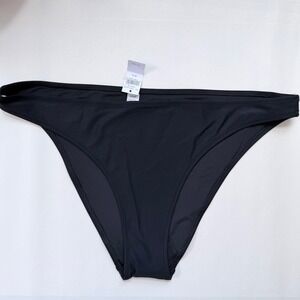 Aerie Womens Black Cheeky Bikini Bottom Swimsuit Size XL NWT 1369-073